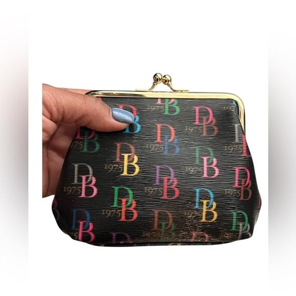 Dooney & Bourke Black with Multicolor Logo Clutch - Picture 4 of 11